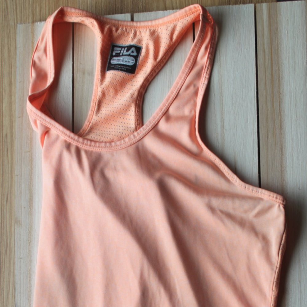 Fila Orange Racerback Tank Top (Large) - Picture 9 of 9
